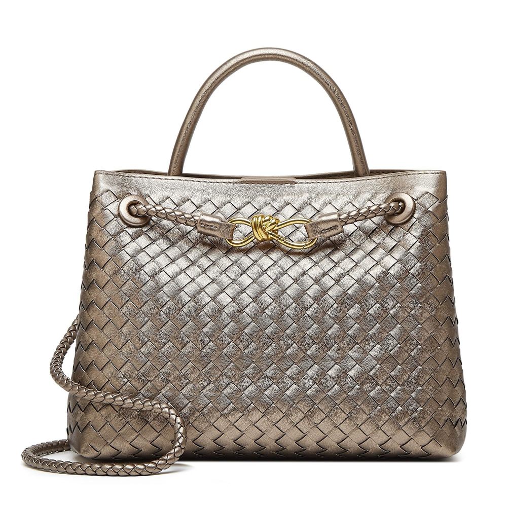 Woven Crossbody Bags Vegan Leather Tote Bags Travel - Bowknot ^-^